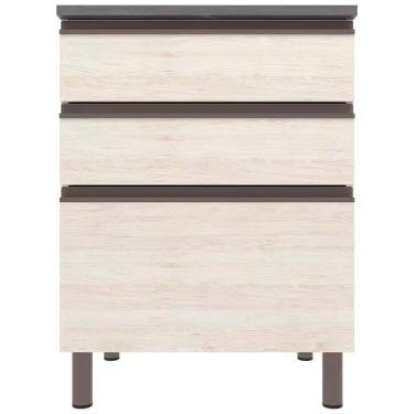 Imagem de Balcão Bartira Cristal Mdp 15mm Com 3 Gavetas Freixo