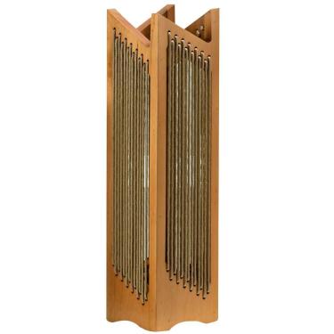 Imagem de Luminária Kandal Ozki 55 Cm (altura) Madeira Eucalipto Cedro Corda Redonda Prata