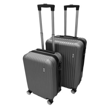 Imagem de Kit Mala De Viagem Atlas 2 Peças Cinza Escuro