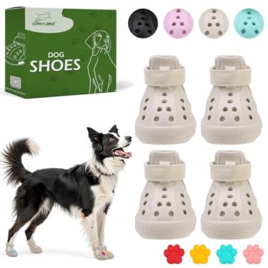 Imagem de Sapatos de cachorro para pavimento quente - botas antiderrapantes para cães pequenos, médios e grandes, botas refletivas para animais de estimação e protetores de patas, fácil de colocar e tirar, à