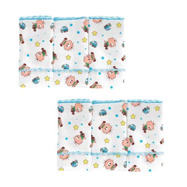 Imagem de Fralda de Ombro Bebe Enxoval Pano de Boca Menino 2 Uni Estampada - POI