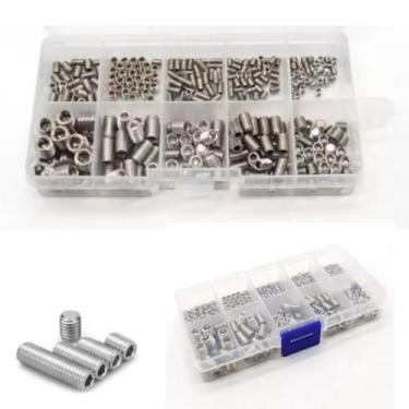 Imagem de Kit 300 parafuso porca soquete sem cabeça rosca fixaçao inox - CJFIX