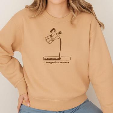 Imagem de Moletom Gola Careca Estampa Procafeinar 014 Café Coffee Lovers Meme En