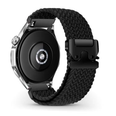 Imagem de RoYiio Pulseira de nylon para Amazfit Bip 6 / Bip 5 / Balance/Pop 3S / GTR 4 / GTR 3 Pro, respirável, macia, confortável, pulseira esportiva de nylon tecido de 22 mm para Garmin Venu 3 / Forerunner
