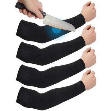 Imagem de Protetores de braço Geyoga com mangas resistentes a cortes, 2 pares, p