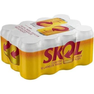 Imagem de Cerveja Skol Lata 350ml 12 Unidades