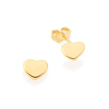 Imagem de Brinco folheado a ouro corações p - tam.único - rommanel