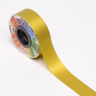 Imagem de Rolo de Fita Decorativa Para Presente 32mm x 50m - AAZ, Ouro