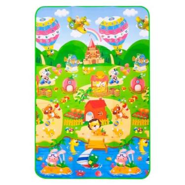 Imagem de Tapete de Atividades Infantil, Tatame Térmico, Design Colorido com Animais e Castelo, WD