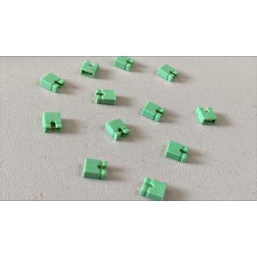 Imagem de 20 Mini Jumpers 1x2 2.54mm Verde - foursolutions