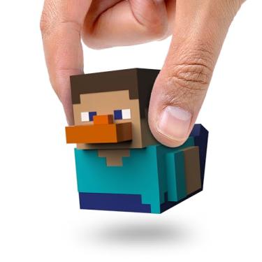 Imagem de TUBBZ Mini Steve boneco colecionável de vinil de borracha – Mercadoria oficial do Minecraft – Videogames e filmes