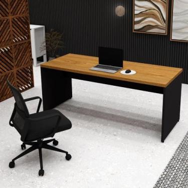 Imagem de Mesa Escritório 1,80m x 0,70m Pé Painel e Cadeira Diretor F5 - F5 Offi