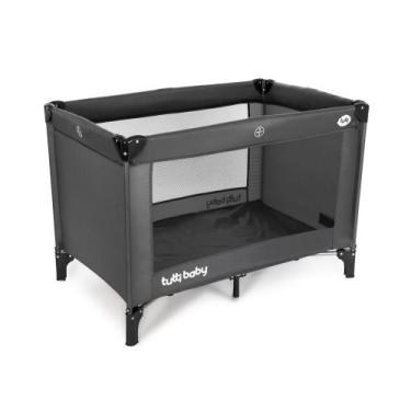 Imagem de Berço Dobrável Tutti Baby Easy Com Mosquiteiro Travas Bolsa Cinza