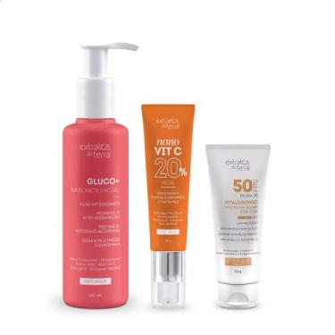 Imagem de Kit Skincare Pele Madura e Normal com Protetor Solar FPS50 e Vitamina 