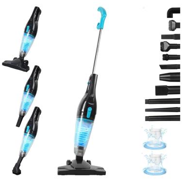 Imagem de Aspirador de Pó com Fio Intercleaner 400W: Sucção 15KPa, 12 em 1, Leve, Sem Saco, Modo Portátil, Ultrassilencioso, para Pisos até 120m².