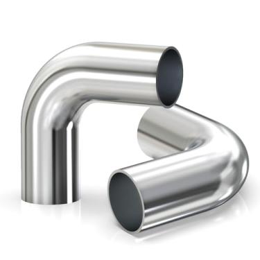 Imagem de GASHER Tubo de liga de alumínio de cotovelo de 90 graus 2 peças de diâmetro médio, comprimento da perna 1,25" (100 mm), tubo intercooler para sistemas de entrada e resfriamento