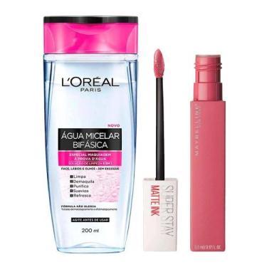 Imagem de L'Oréal Paris + Maybelline Kit - Água Micelar Bifásica + Batom Líquido