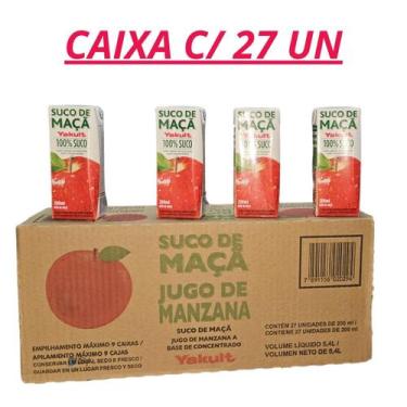 Imagem de SUCO DE MAÇÃ YAKULT 200ml Caixa com 27 un