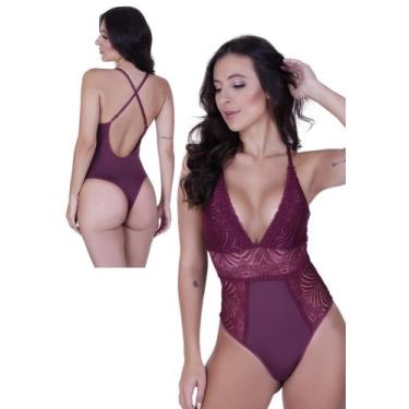 Imagem de Body sem Bojo Feminino Decote Profundo com Detalhe em Renda - c4 BODY 