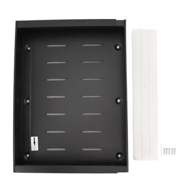 Imagem de Organizador expansível do gabinete Pull Organizador de cozinha ajustável Rack de armazenamento de aço carbono Slide para fora das gavetas para armários de cozinha organização (Preto)