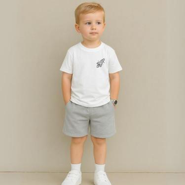 Imagem de Conjunto Infantil Masculino Estampa Foguete 115 Fofo Várias Cores Look