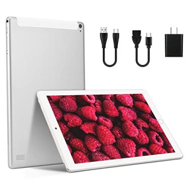 Imagem de ZAOFEPU Tablet Android de 10,1 polegadas com compartimento para cartão SIM, tela HD WiFi Andorid 10 tablets, IPS 800 x 1280, câmera 500w, porta de carregamento tipo C - 2 GB + 32 GB, bateria de 5000