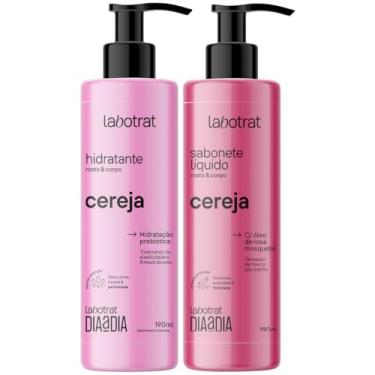 Imagem de Kit Sabonete Liquido + Hidratante Corpo E Rosto Labotrat Dia A Dia Cheiro De Fruta Cereja 190ml