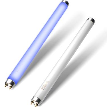 Imagem de LiBa Lâmpada de substituição Bug Zapper Tubo de luz de 10 W para exterminador eletrônico de insetos de 20 W, lâmpadas UV T8 para uso interno e externo (2 unidades), serve para uso interno LiBa Bug