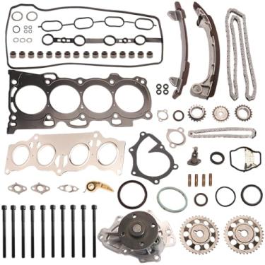 Imagem de Junta de cabeça 2,4L com conjunto de parafusos Kit de corrente de distribuição com bomba de água, para Toyota Camry/RAV4/Solara/Highlander, para Scion tC 2001-2006 OE#HS26232PT ES71183