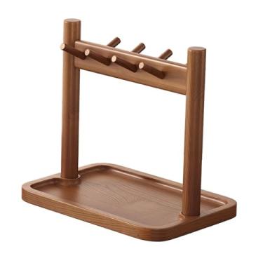 Imagem de IEUDNS Porta-chaves para mesa de entrada, porta-joias elegante, suporte organizador de joias, porta-chaves de madeira, bandeja de armazenamento para banheiro, Style D