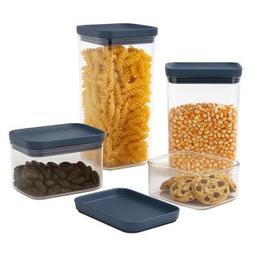 Imagem de Kit Potes Herméticos Organizadores Electrolux Experience 6 Un Empilhável Modular