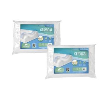 Imagem de Travesseiro Cervical 2 Unid 50X70 Fibrasca