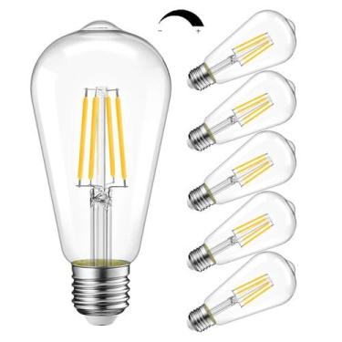 Imagem de Lâmpada de filamento LED WTL Vintage Edison 6W (60W Equiv) 2700K