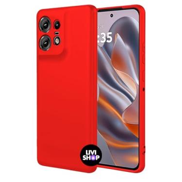 Imagem de Capa Case Capinha Compatível Motorola G75 Silicone Com Bordas Elevadas Aveludada Forro Premium (VERMELHO)