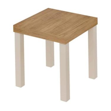 Imagem de Mesa de Apoio para Sala de Estar Natal Carvalho Off White - CasaH