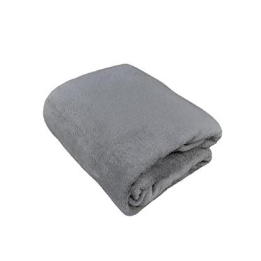 Imagem de Lençol com Elástico Queen Plush Microfibra Fleece Cinza Arrumadinho Enxovais