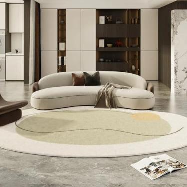 Imagem de Tapetes com formas irregulares para sala de estar, tapete macio e fofo, estilo creme, decoração de quarto, tapete de pelúcia grosso para vestiário (200x250 cm/C)