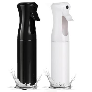 Imagem de Aquableu Frasco de spray para cabelo – Frasco de spray de névoa contínua para cuidados com o cabelo, estilo, limpeza, plantas, animais de estimação e óleos essenciais (pacote variado com 2 - preto e