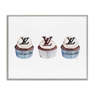 Imagem de Stupell Industries Design de arte giclée emoldurado cinza de cupcake de padaria de luxo por Amanda Greenwood, 61 x 76 cm