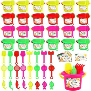 Imagem de Haiabei 24 Conjuntos De Presentes Praia Verão Para Estudantes, Conjunto Mini Moldes Balde Areia E Pá, Presente Formatura Colegas Classe, Lembrancinha Festa A Sala Aula