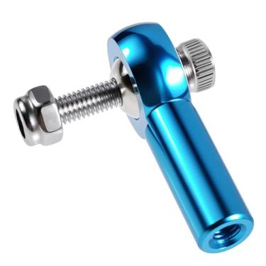 Imagem de FOCMKEAS Lever Steering Linkage Tie Rod End Ball Head End, M3 3.0xL26mm Tie Rod End Ball Head Holder, Aluminum Thread Ball Joint with M3 Screws for RC Model Car Boat Airplane Blue