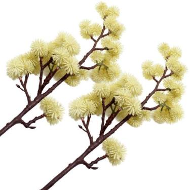 Imagem de Kit 2 Plantas Artificiais Mamona Jardim Ornamental De 70cm - Genérico,