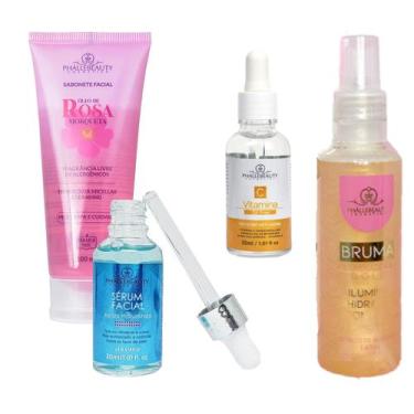 Imagem de Kit Cuidado facial Skincare Phállebeauty com Sabonete Facial Bruma Sér