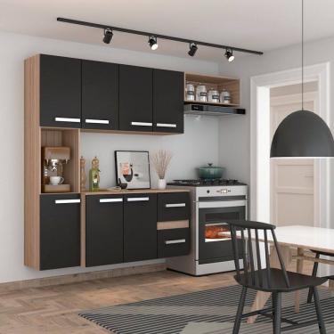 Imagem de Cozinha Compacta Gourmet Suspensa Armário e Balcão - Pm