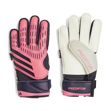 Imagem de adidas Luvas unissex infantil Match Predator Fingersave Goleiro, Turbo/Aurora Black/Turbo, 5,5