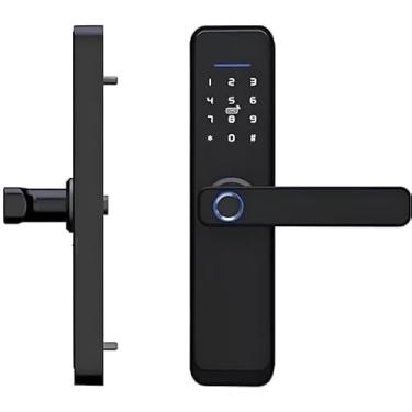 Imagem de Fechadura Eletrônica Digital Com Biometria Bluetooth Chave Senha Cartao