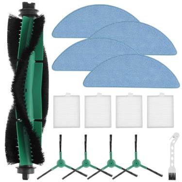 Imagem de Acessórios de peças de reposição, peças de reposição reutilizáveis fáceis de usar, kit de acessórios de peças convenientes compatíveis com iRobot Roomba 1 escova de borracha multisuperfície 4 filtros