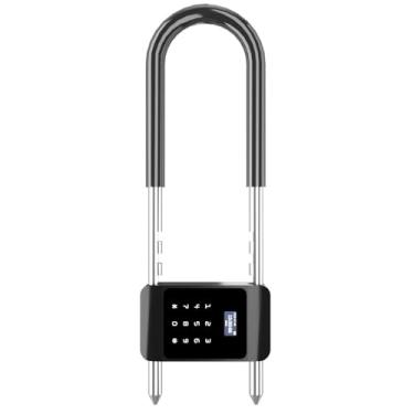 Imagem de Trava inteligente para porta de vidro, porta de armazém, impressão digital, entrada sem chave. Sem instalação