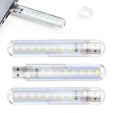Imagem de Cabilock 3 lâmpadas USB para acampamento noturno, leve, portátil, prática, luzes de carregamento USB, mini luzes de leitura portáteis para carregador portátil, PC, laptop