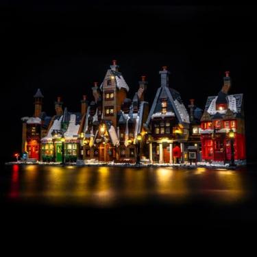 Imagem de BrickBling Luz LED compatível com Lego Hogsmeade Village – Edição de colecionador, iluminação criativa compatível com Lego 76457 – excluindo tijolos (versão clássica de luz)